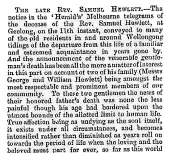 rev hewlett samuel late 1874